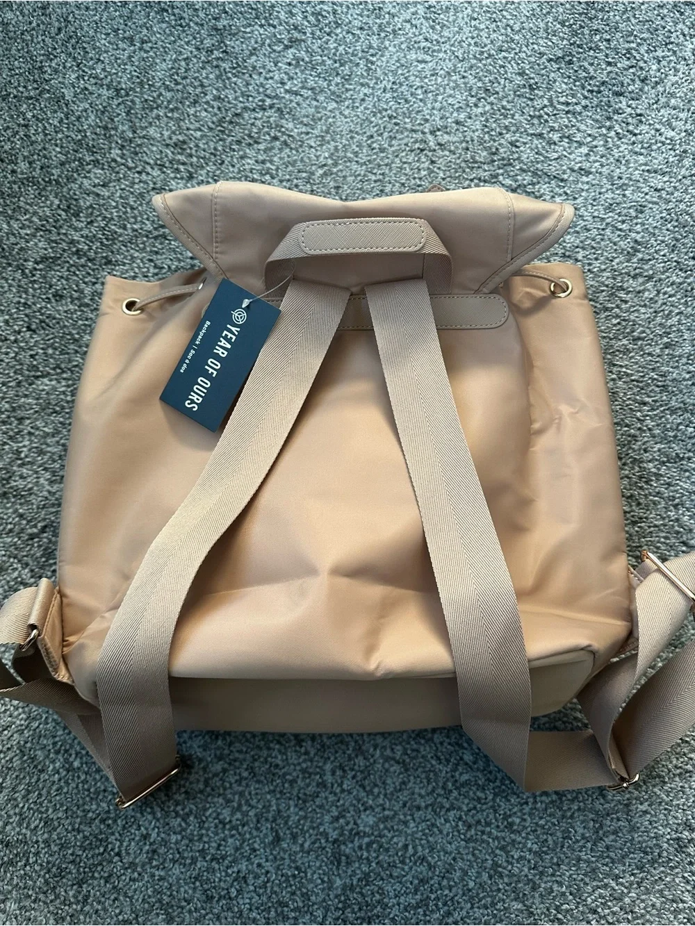 Year Of Ours Neutral Tan Nylon Drawstring Backpack